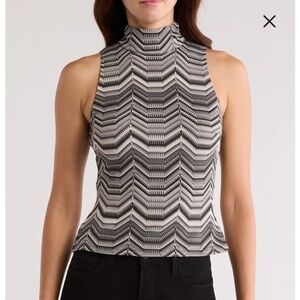 Ramy Brook Chevron Dressy Tank Top NWT Size L – $275 Retail